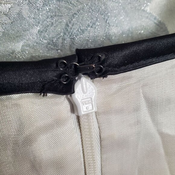 Jessica McClintock Gunne Sax 7 8 Dress Strapless Floral Metallic Brocade Tulle - Picture 11 of 16